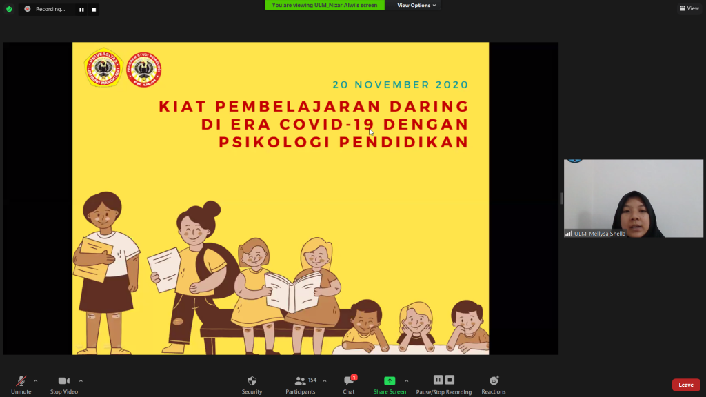 Webinar Bidang Psikologi Pendidikan FK ULM